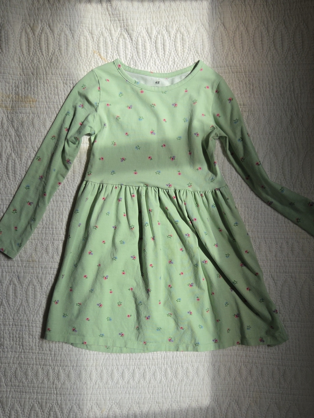 H&M 6/8Y Long-Sleeve Floral Kids Dress